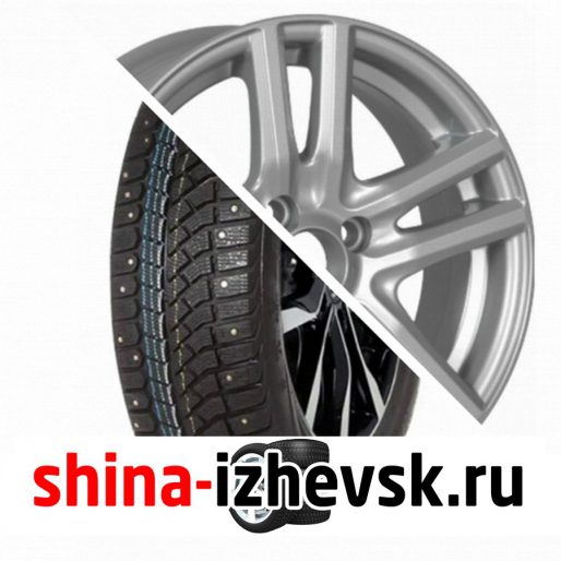 Колесо в сборе Viatti Brina Nordico (V-522) 195/65 R15 T 91 + Tech Line 529 6xR15 4×100 ET40 DIA60.1 Серебристый в Ижевске